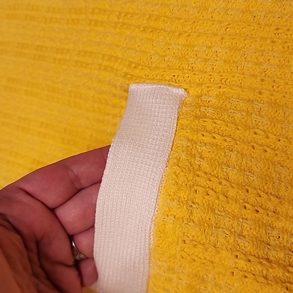 Yellow Short Sleeve Knit Sweater Dress - Picture 12 of 12